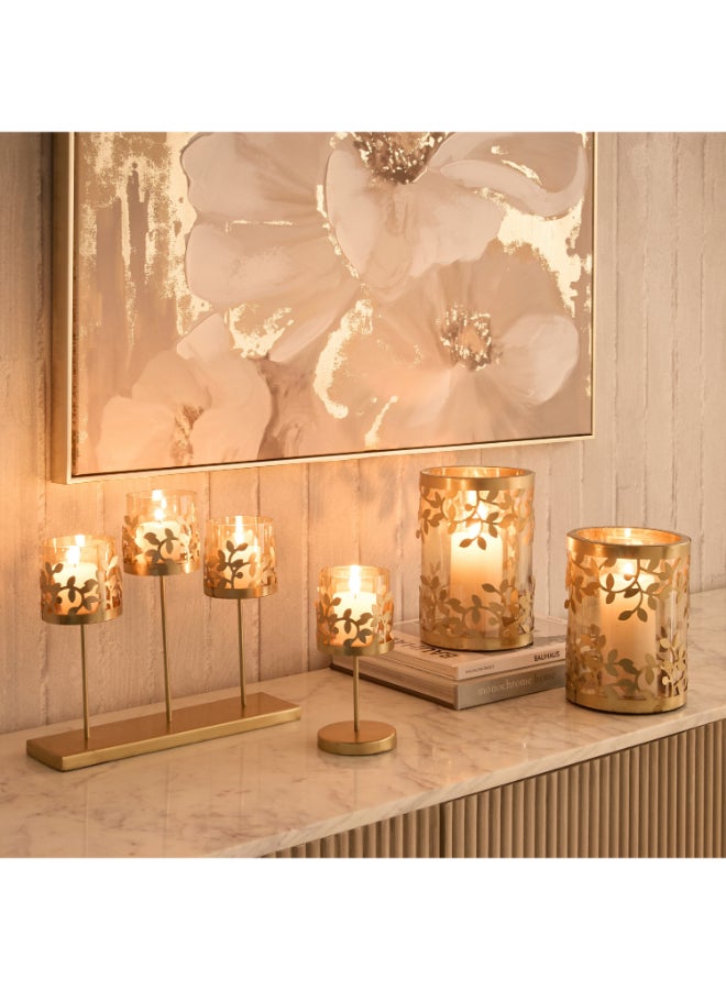 Home Box Metal Leaf Hurricane Candleholder for Home Decor - Image 4